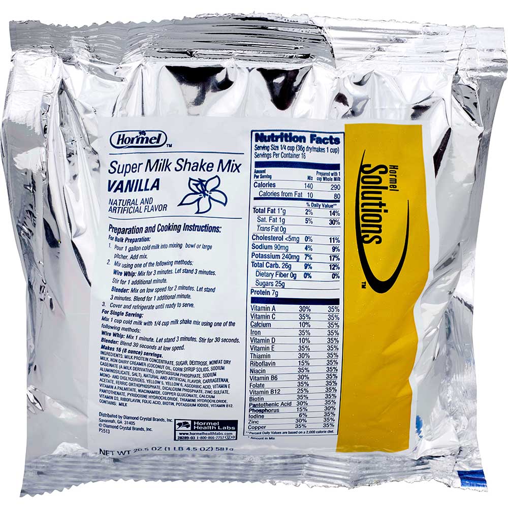 Hormel Vital Cuisine Shake Mix, Vanilla Flavor, 20.5 Ounce -- 6 Per Case