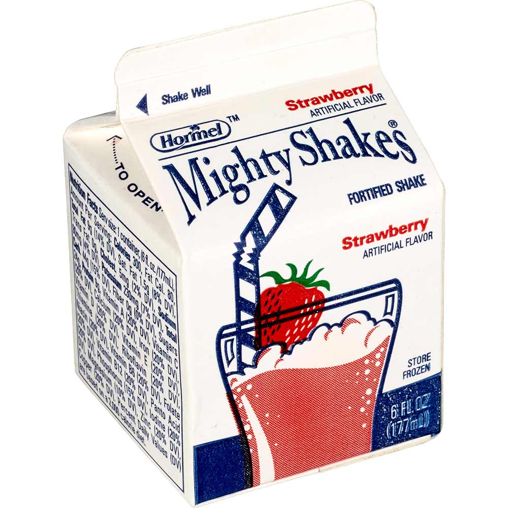 Mightyshakes Strawberry Shake Beverage, 6 Ounce -- 50 Per Case