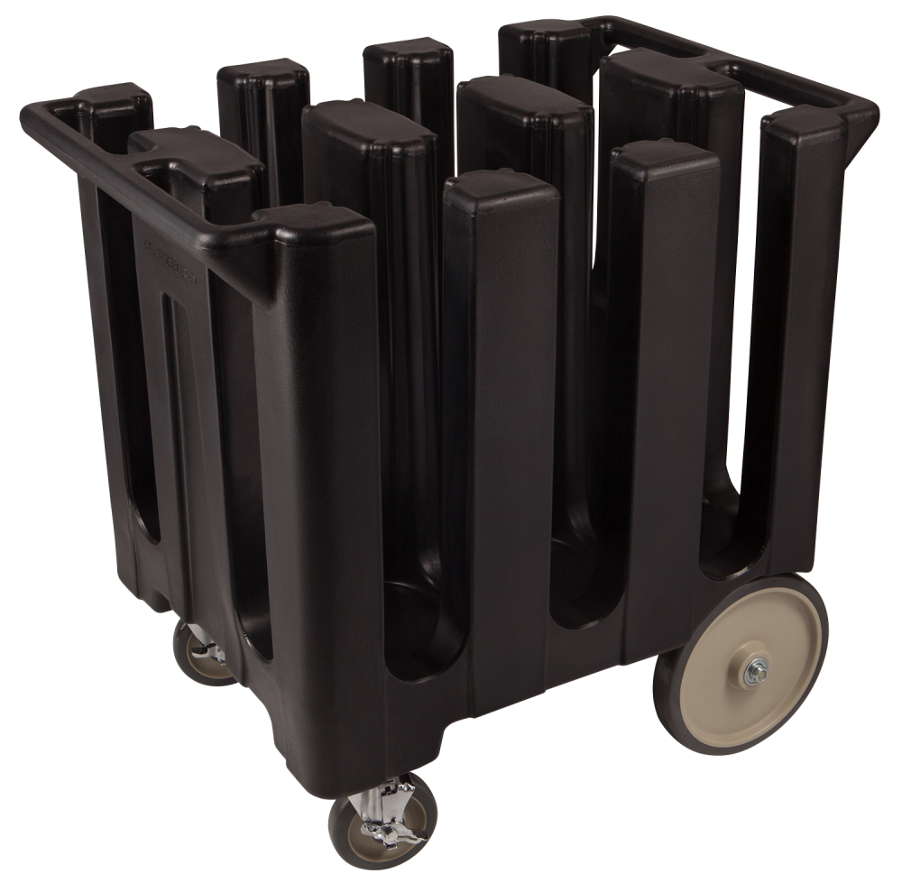 Cambro Black Poker Chip Style Non Adjustable Dish Caddy For 7 Inch Round Plates, 32 5/8 X 23 1/2 X 31 3/4 Inch