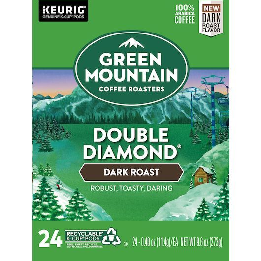 Green Mountain Double Diamond Dark Roast KCup Coffee Pod, 24 count