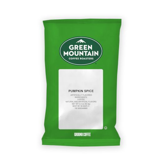 Green Mountain Coffee 2.2 Ounce Pumpkin Spice Ground Coffee, 50 Count