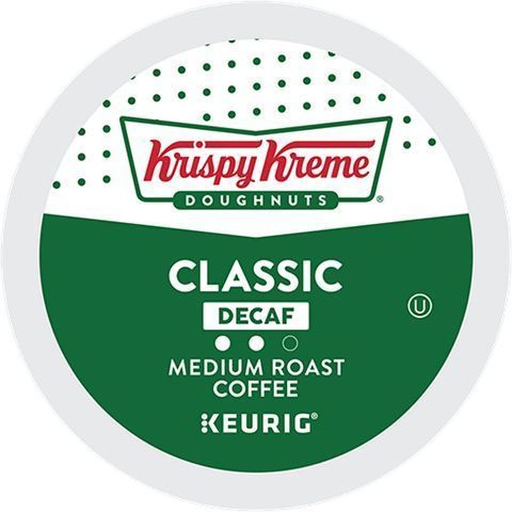 Krispy Kreme Doughnuts Classic Decaffeinated K-cup Coffee Pod, 24 Count -- 4 Per Case