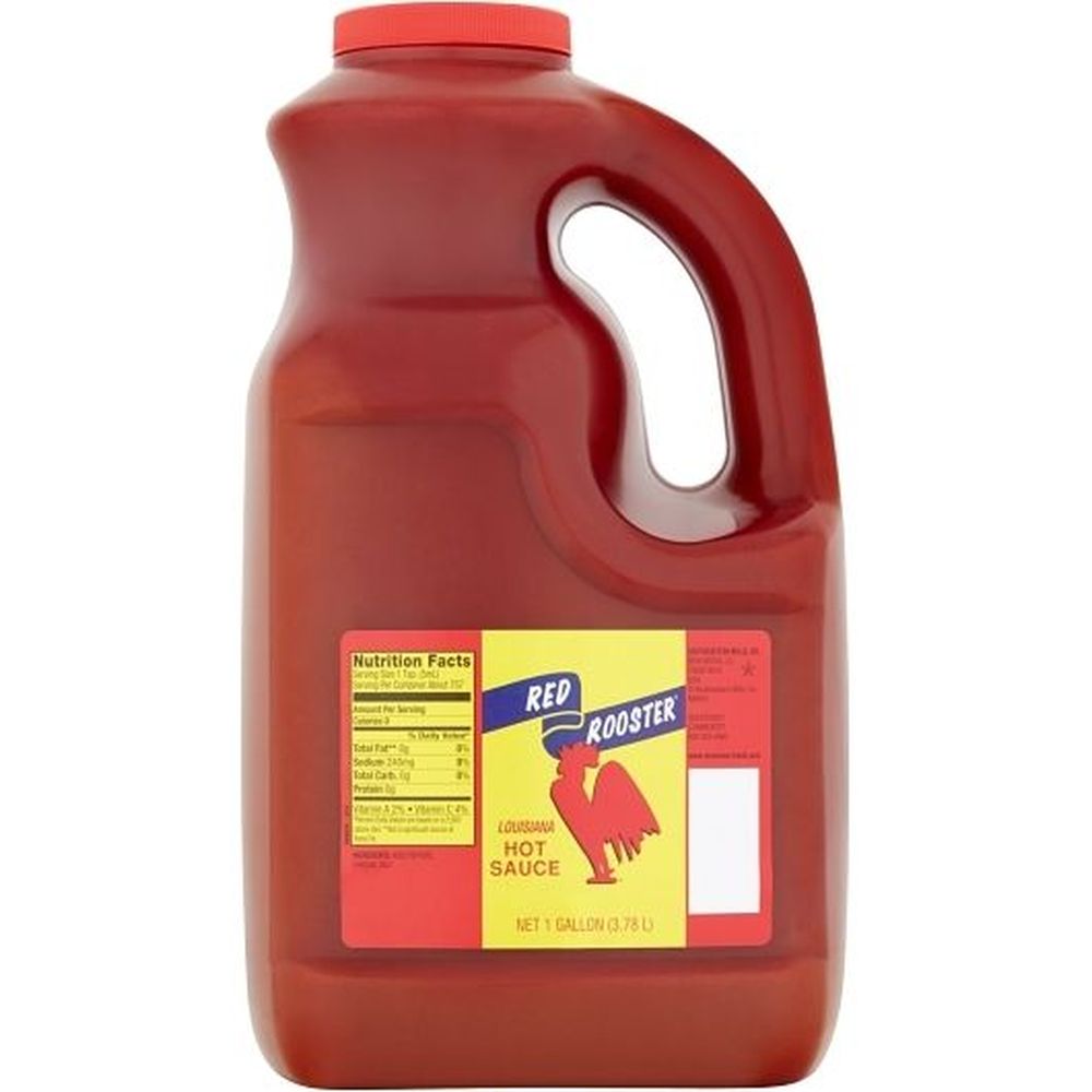 Louisiana Red Rooster Hot Sauce, 1 Gallon -- 4 Per Case