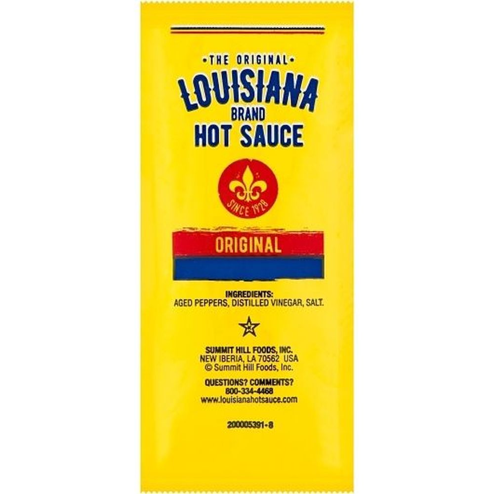Louisiana Hot Sauce, 7 Gram -- 600 Per Case