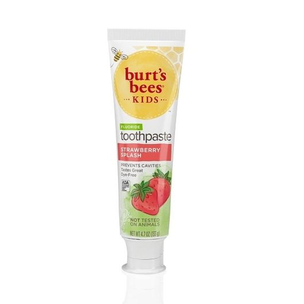 Burts Bees Strawberry Splash Fluoride Toothpaste for Kids, 4.70 Ounce -- 12 per case
