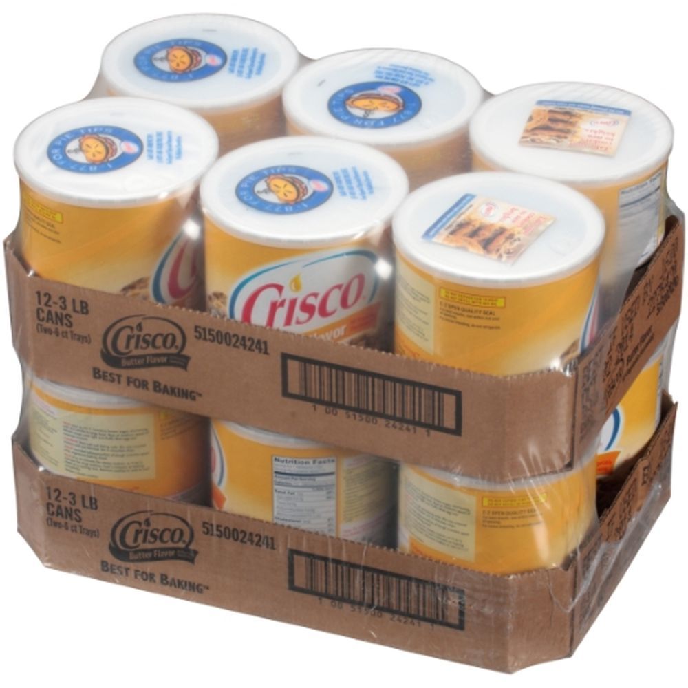 Crisco Butter Flavor All Vegetable Shortening, 48 Ounce -- 12 Per Case
