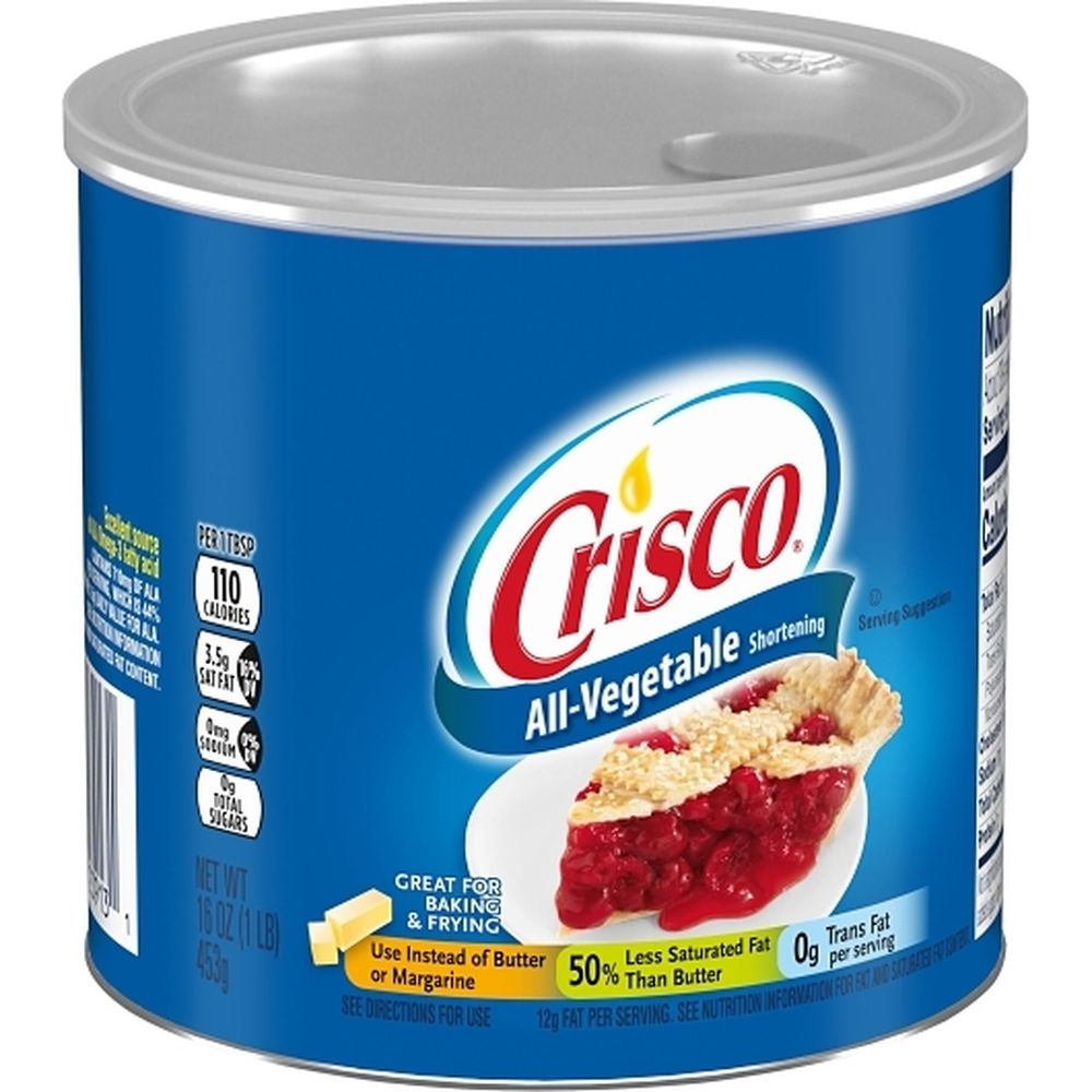 Crisco Less Fat Regular All-vegetable Shortening, 16 Ounce -- 12 Per Case