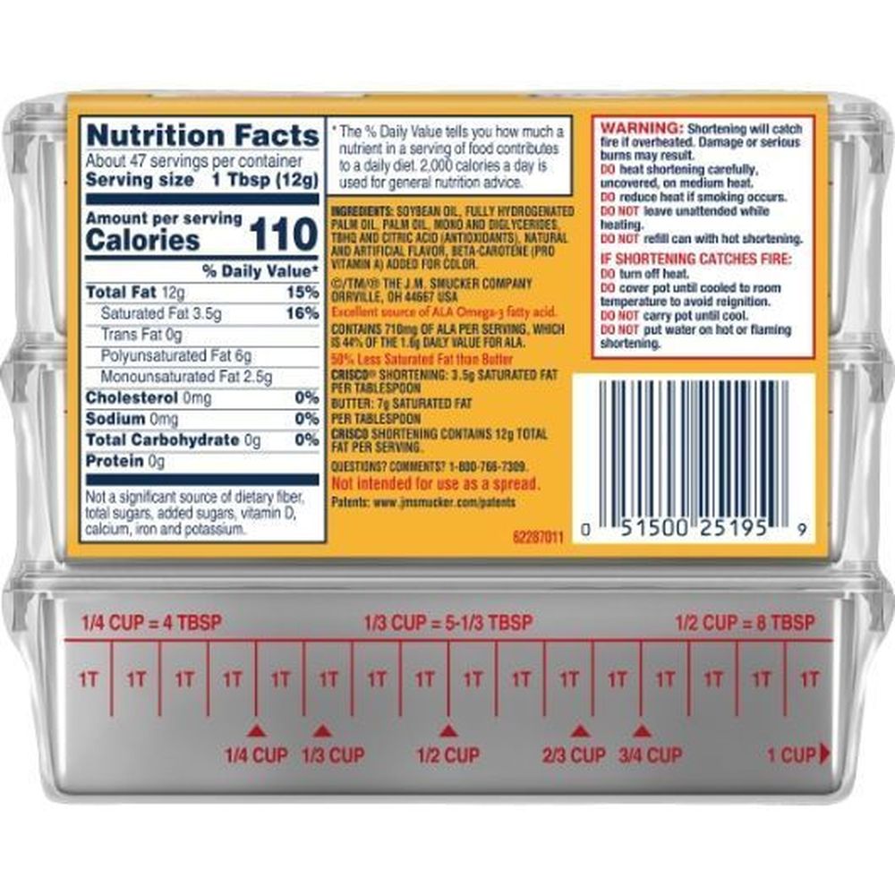 Crisco Butter Flavor Shortening Sticks, 20 Ounce -- 12 Per Case