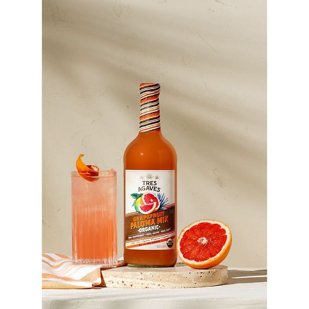 Tres Agaves Organic Grapefruit Paloma Mix, 33.8 Fluid Ounce -- 12 Per Case