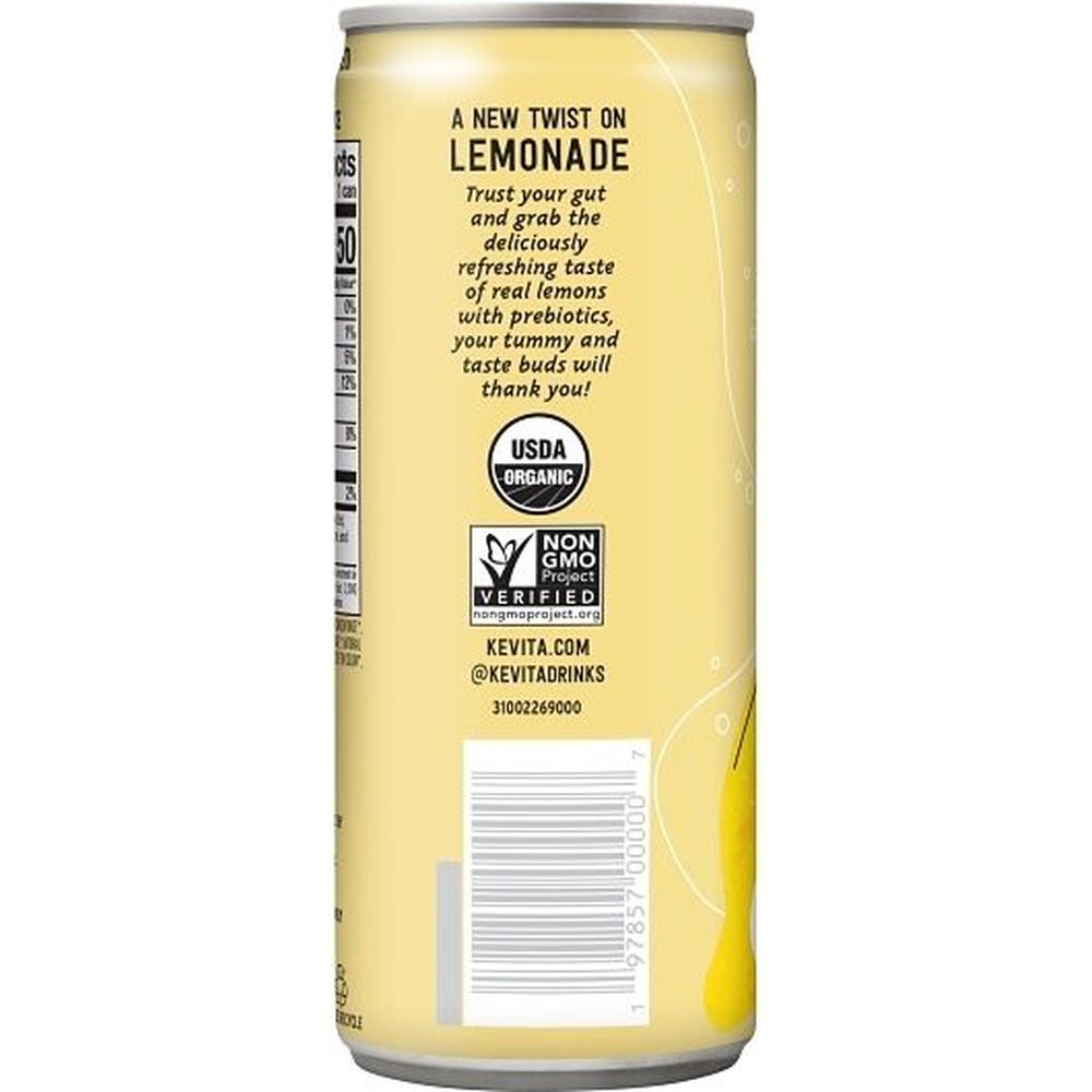 Kevita Classic Sparkling Lemonade with Prebiotics, 12 Fluid Ounce