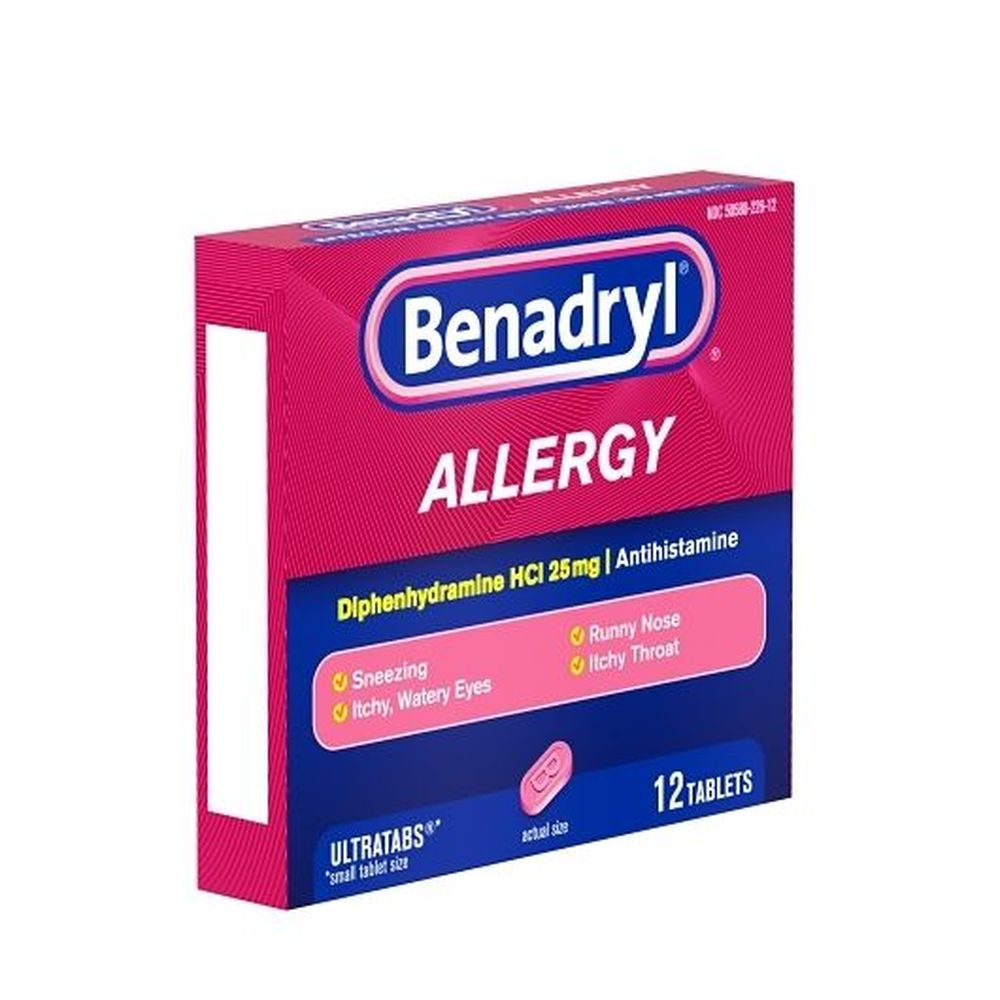 Benadryl Allergy Ultratabs Tablets With Allergy Relief And Diphenhydramine Hci, 12 Count -- 24 Per Case
