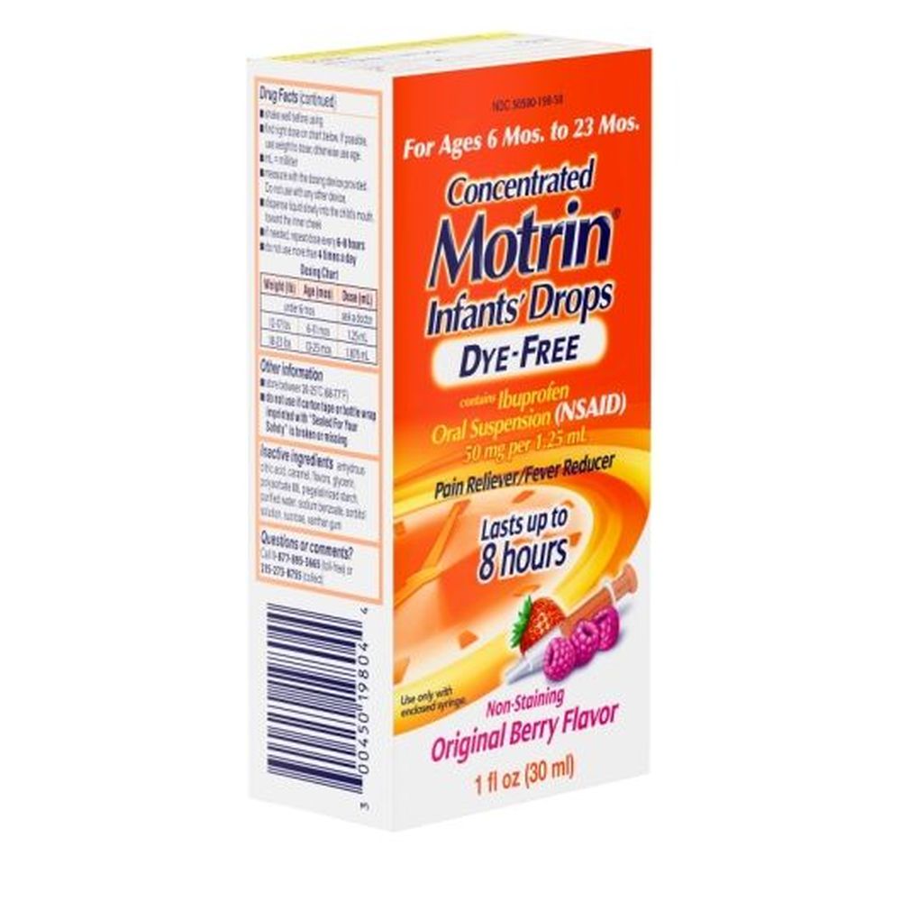 Motrin Original Berry Flavor Infants Drop, 1 Fluid Ounce -- 36 Per Case