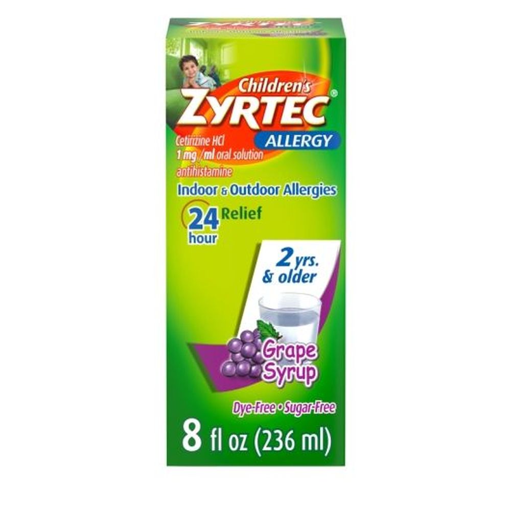 Zyrtec Allergy Medicine Syrup, 8 Fluid Ounce -- 24 Per Case
