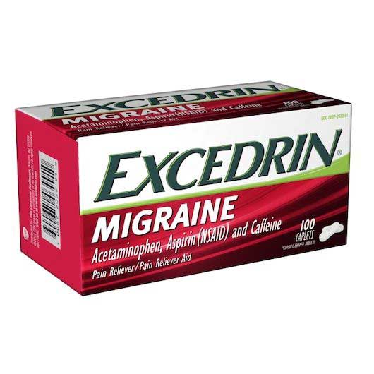 Excedrin Migraine Caplets, 100 Count -- 24 Per Case