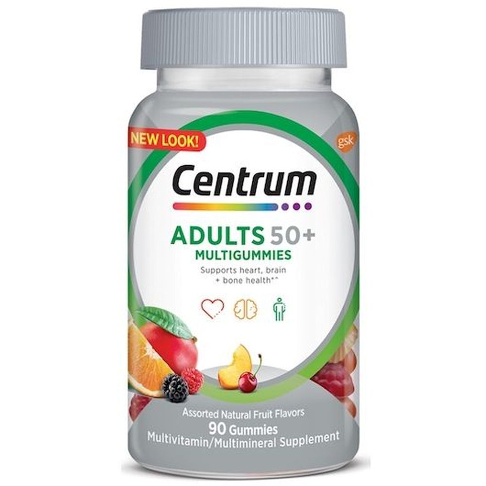 Centrum Adult 50+ Multivitamin Multimineral Gummies, 90 Count -- 12 Per Case