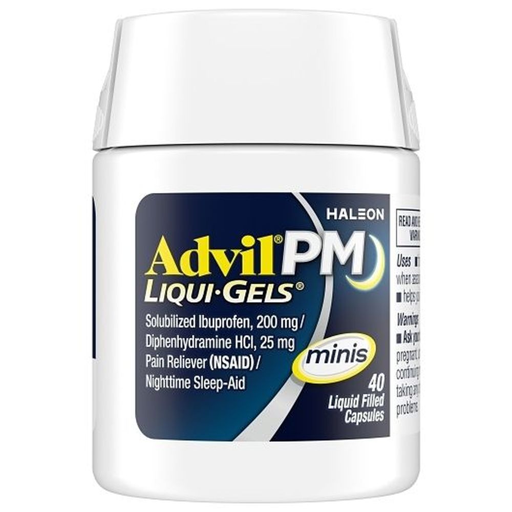 Advil Pm Minis Liqui Gels Capsules, 40 Count -- 36 Per Case