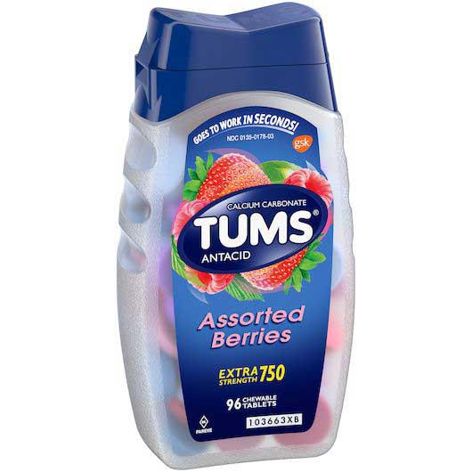 Tums Assorted Berries Chewable Tablet, 96 Count -- 24 Per Case