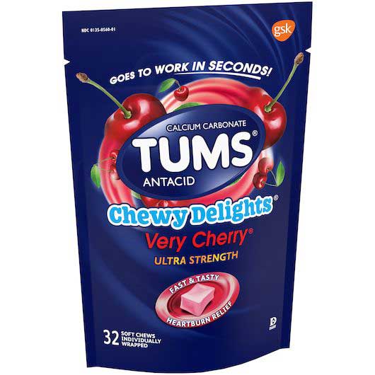 Tums Chewy Delights Very Cherry Soft Chews, 32 Count -- 6 Per Case