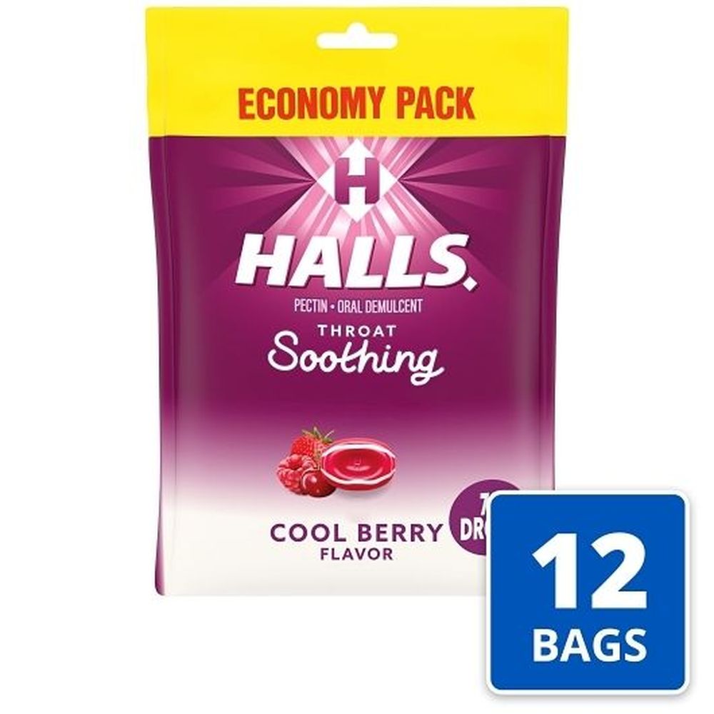 Halls Cool Berry Cough Drops, 70 Count -- 12 Per Case