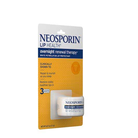 Neosporin Lip Health Overnight Renewal Therapy White Petrolatum Lip Protectant, 0.27 Ounce -- 36 Per Case