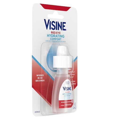 Visine Red Eye Hydrating Comfort Redness Relief Eye Drops, 0.28 Fluid Ounce -- 36 Per Case