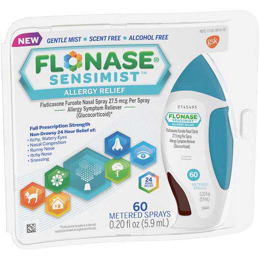 Flonase Sensimist Allergy Relief Metered Nasal Spray, 60 Count -- 12 Per Case