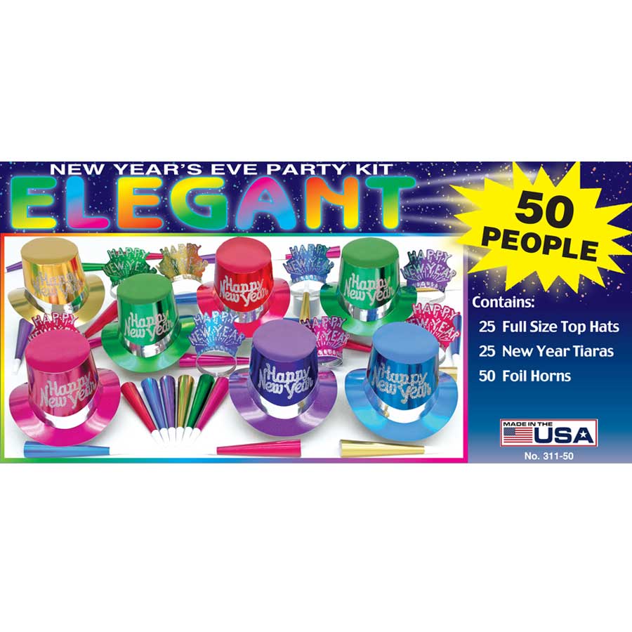 Party Time Elegant Party Kit For 50 People