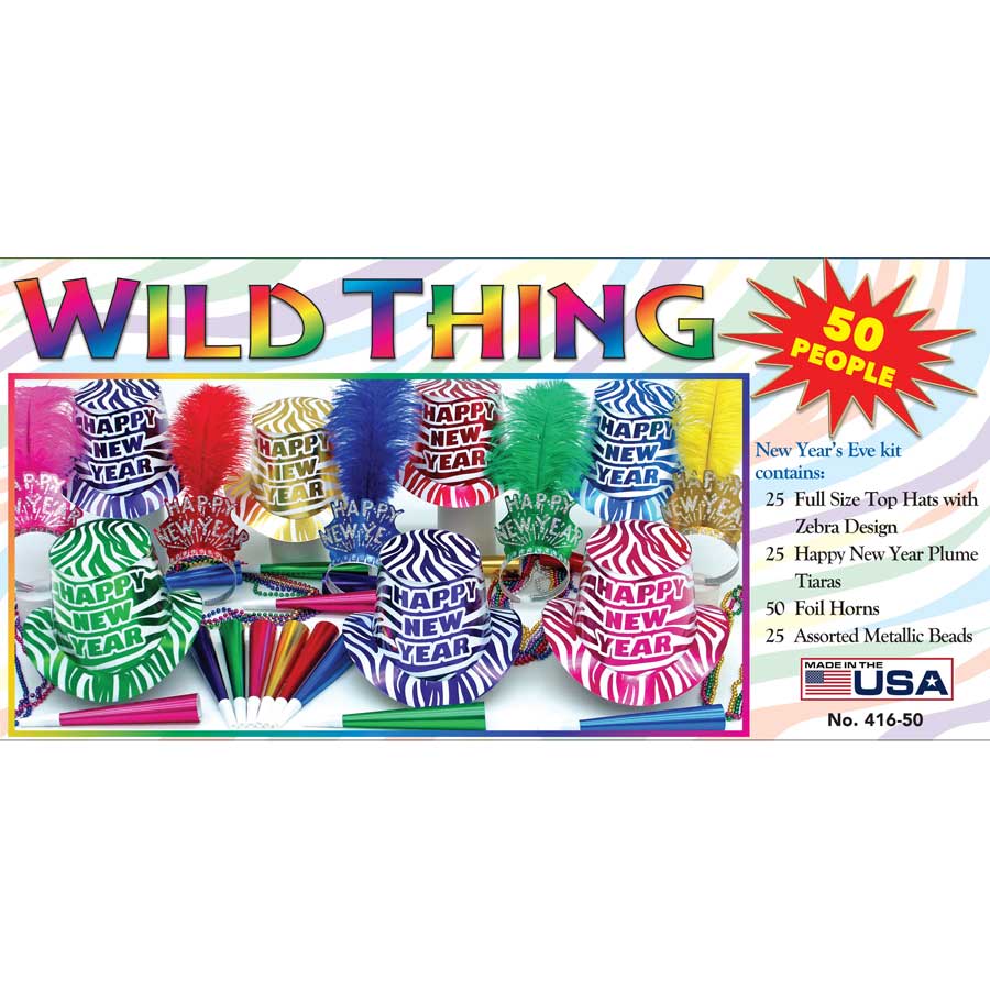 Party Time Wild Thing Party Kit For 50 People