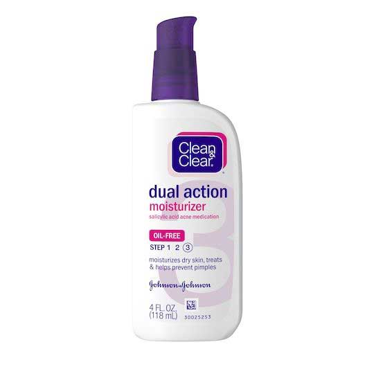 Clean & Clear Dual Action Oil Free Moisturizer, 4 Fluid Ounce -- 24 Per Case