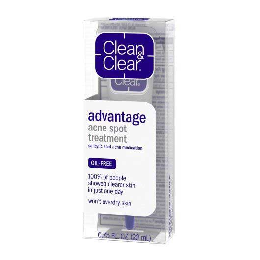 Clean & Clear Advantage Acne Spot Treatment Gel, 0.75 Fluid Ounce -- 24 Per Case