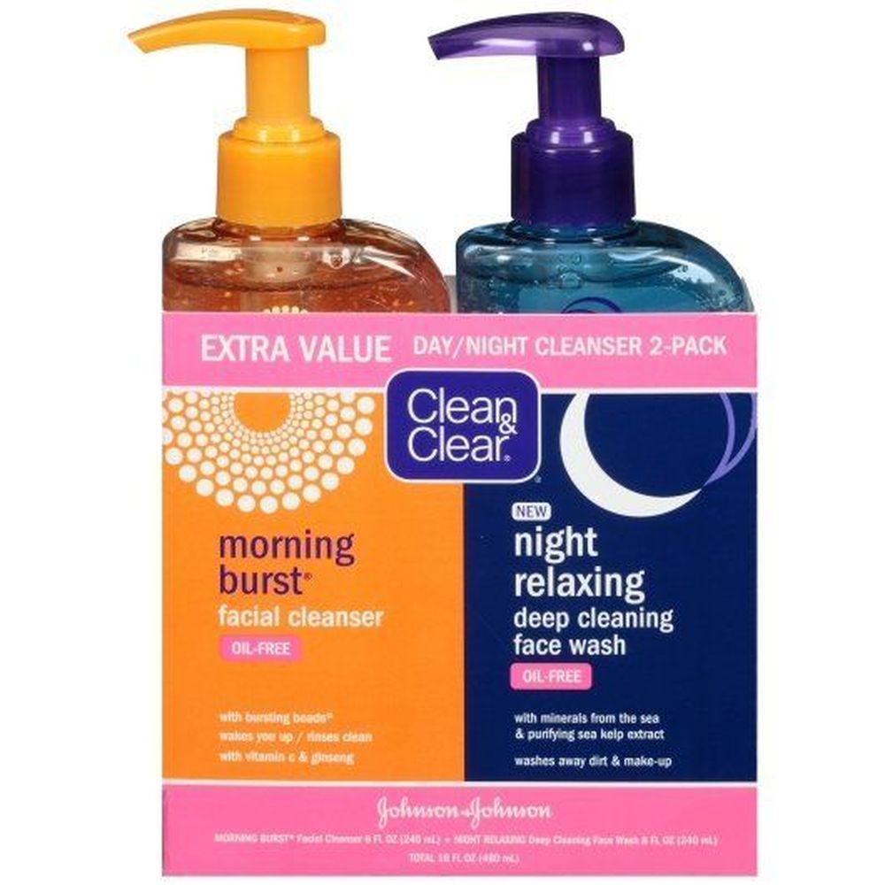 Clean & Clear Morning Burst Plus Night Relaxing Face Wash, 16 Ounce -- 12 Per Case
