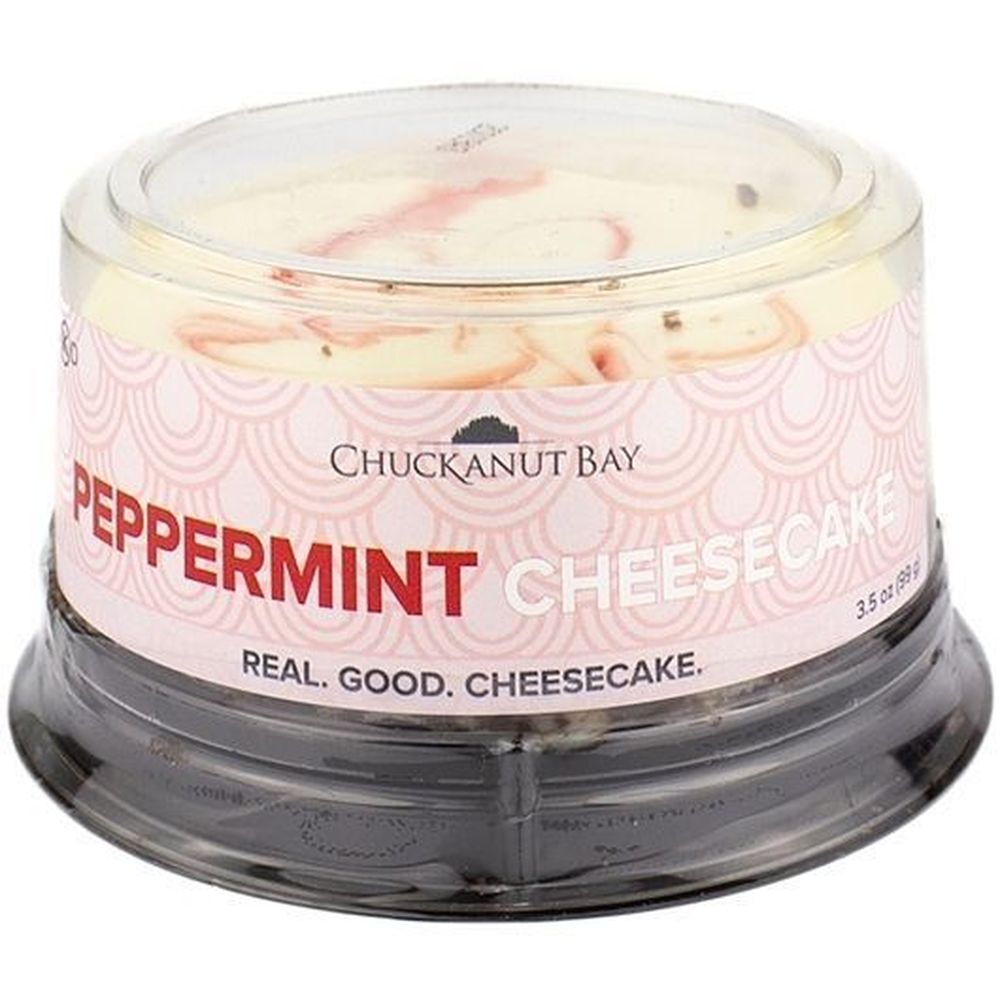 Chuckanut Bay 3 Inch Peppermint Swirl Cheesecake, 3.5 Ounce -- 12 Per Case