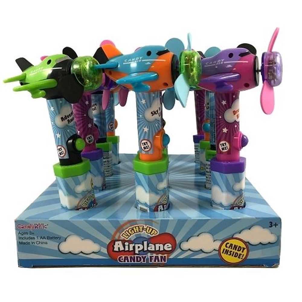 Candyrific Light Up Airplane Fan With Candy, 0.53 Ounce -- 72 Per Case