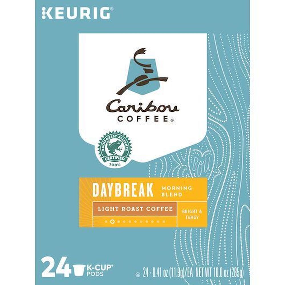 Caribou Coffee Daybreak Morning Blend K-cup Pod, 24 Count -- 4 Per Case
