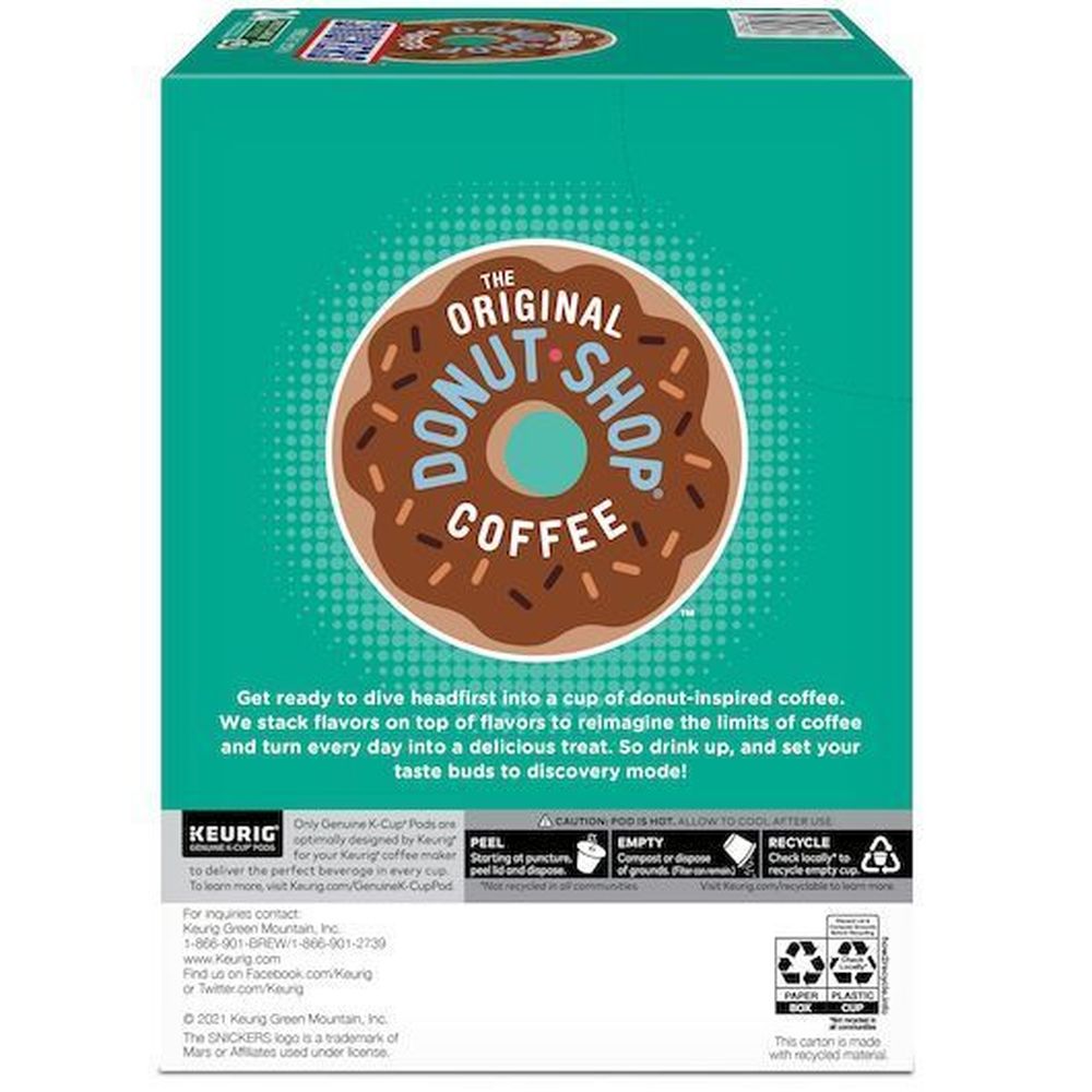 The Original Donut Shop Snickers K Cup Coffee Pod, 24 Count -- 4 Per Case