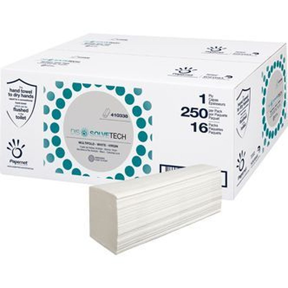 Sofidel Dissolvetech White Multifold Towel, 8.10 X 9.5 Inch -- 4000 Per Case