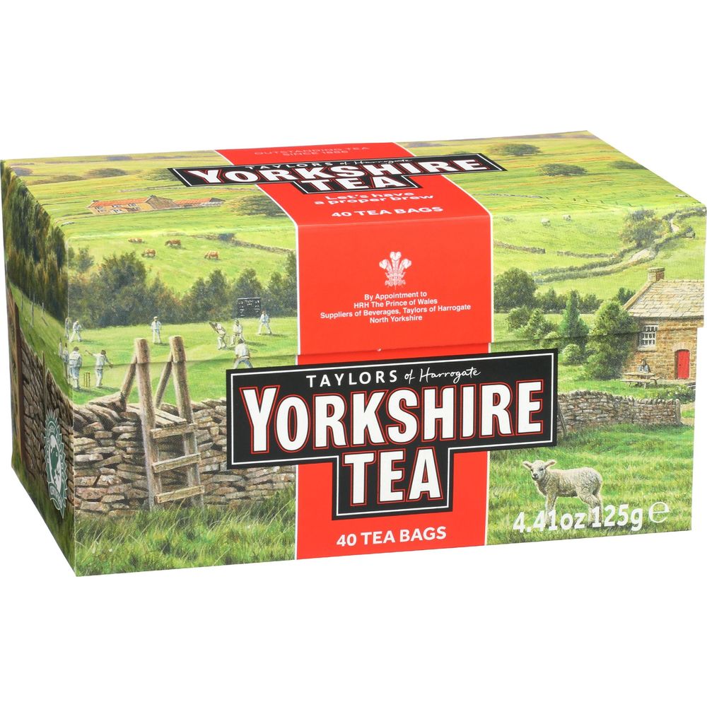 Yorkshire Original Tea, 40 Tea Bags -- 5 Per Case