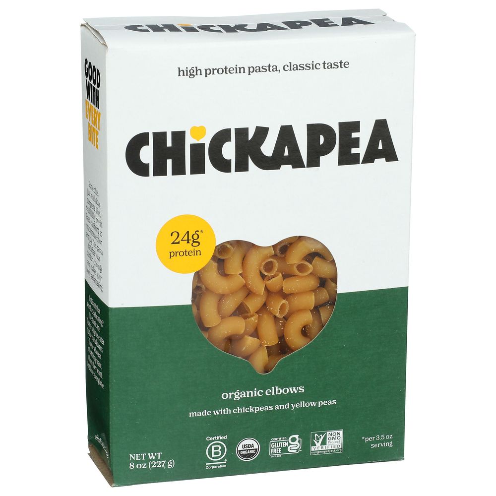 Chickapea Organic Elbows Pasta, 8 Ounce -- 6 Per Case