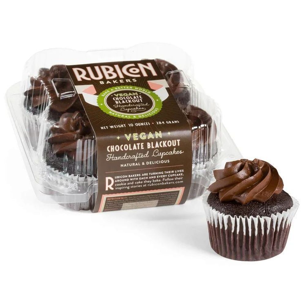 Rubicon Bakers Vegan Chocolate Blackout Cupcake, 10 Ounce -- 12 Per Case