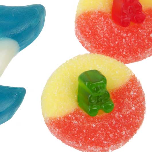 Albanese Peach Gummi Rings, 4.5 Pound -- 4 Per Case