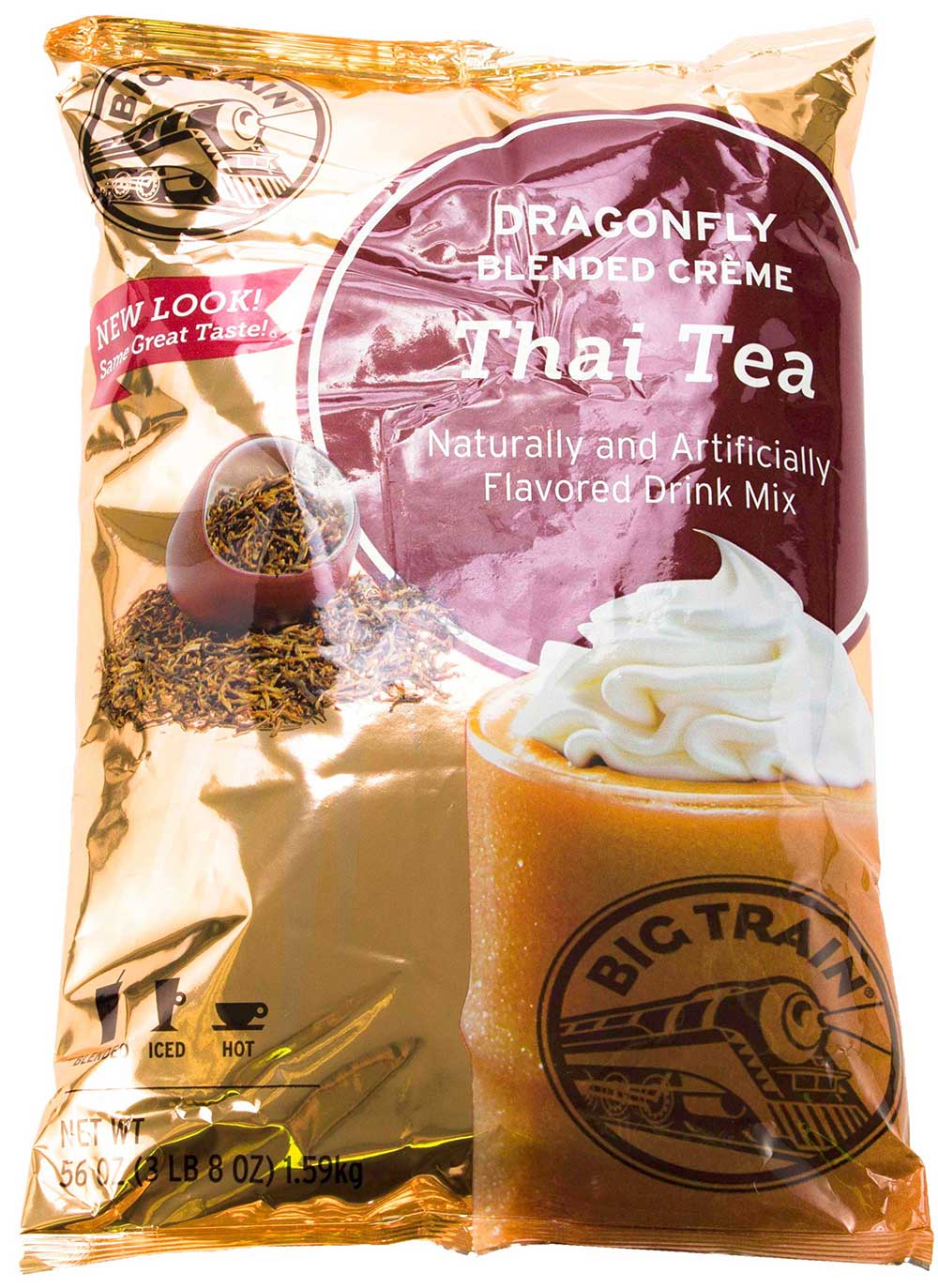 Big Train Dragonfly Thai Tea Blended Cr¨me Beverage Mix, 3.5 Pound -- 5 ...