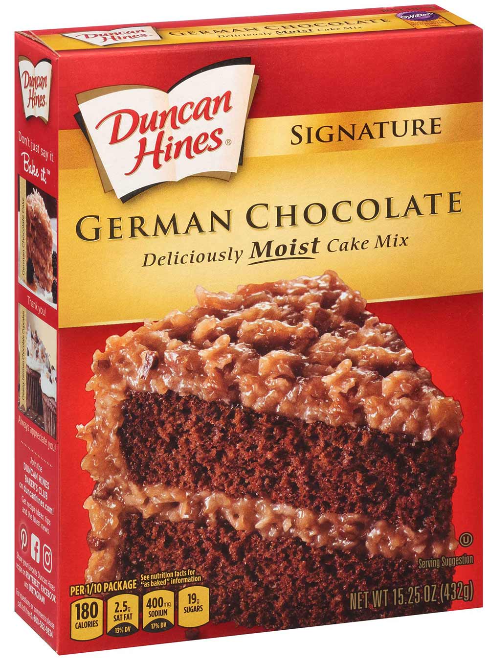 Duncan Hines Signature German Chocolate Cake Mix, 15.25 Ounce -- 12 Per Case