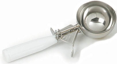 Carlisle White Handle Stainless Steel Disher, 4.7 Ounce -- 12 Per Case