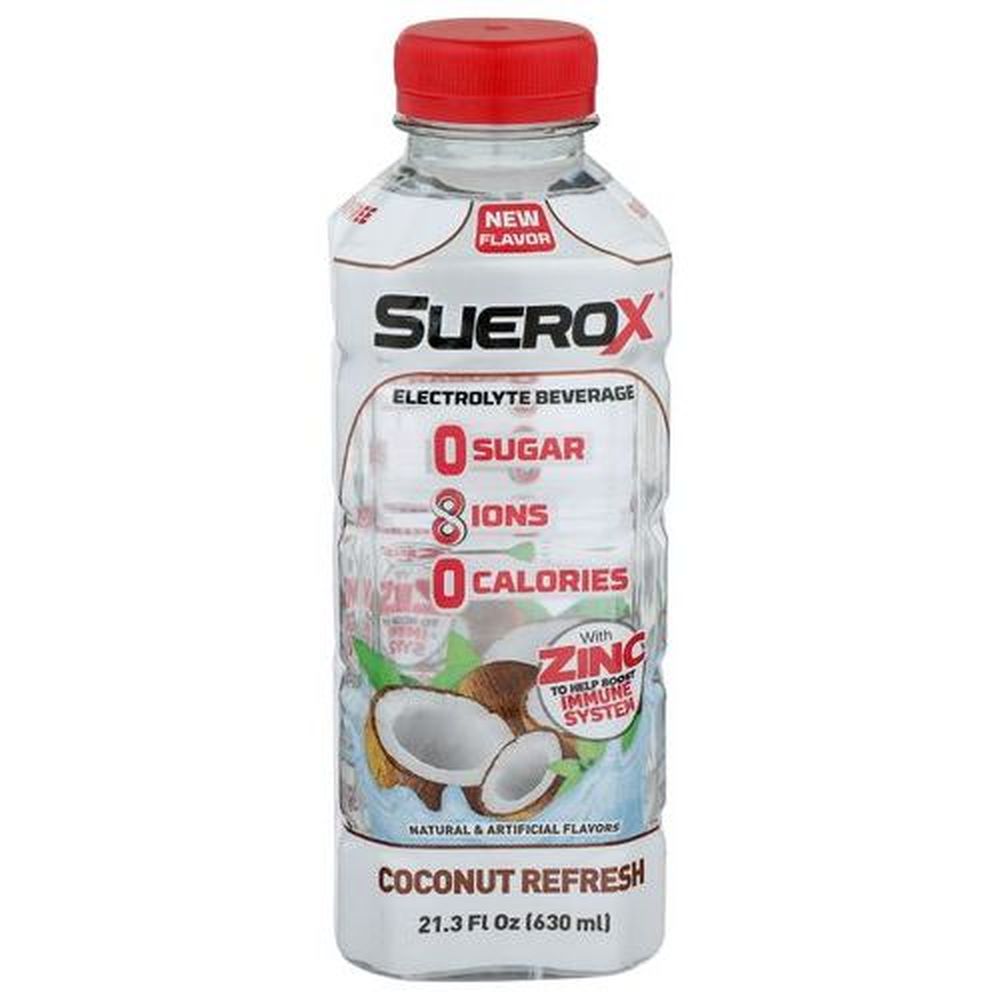 Suerox Coconut Refresh Electrolyte Beverage, 21.3 Fluid Ounce -- 12 Per Case
