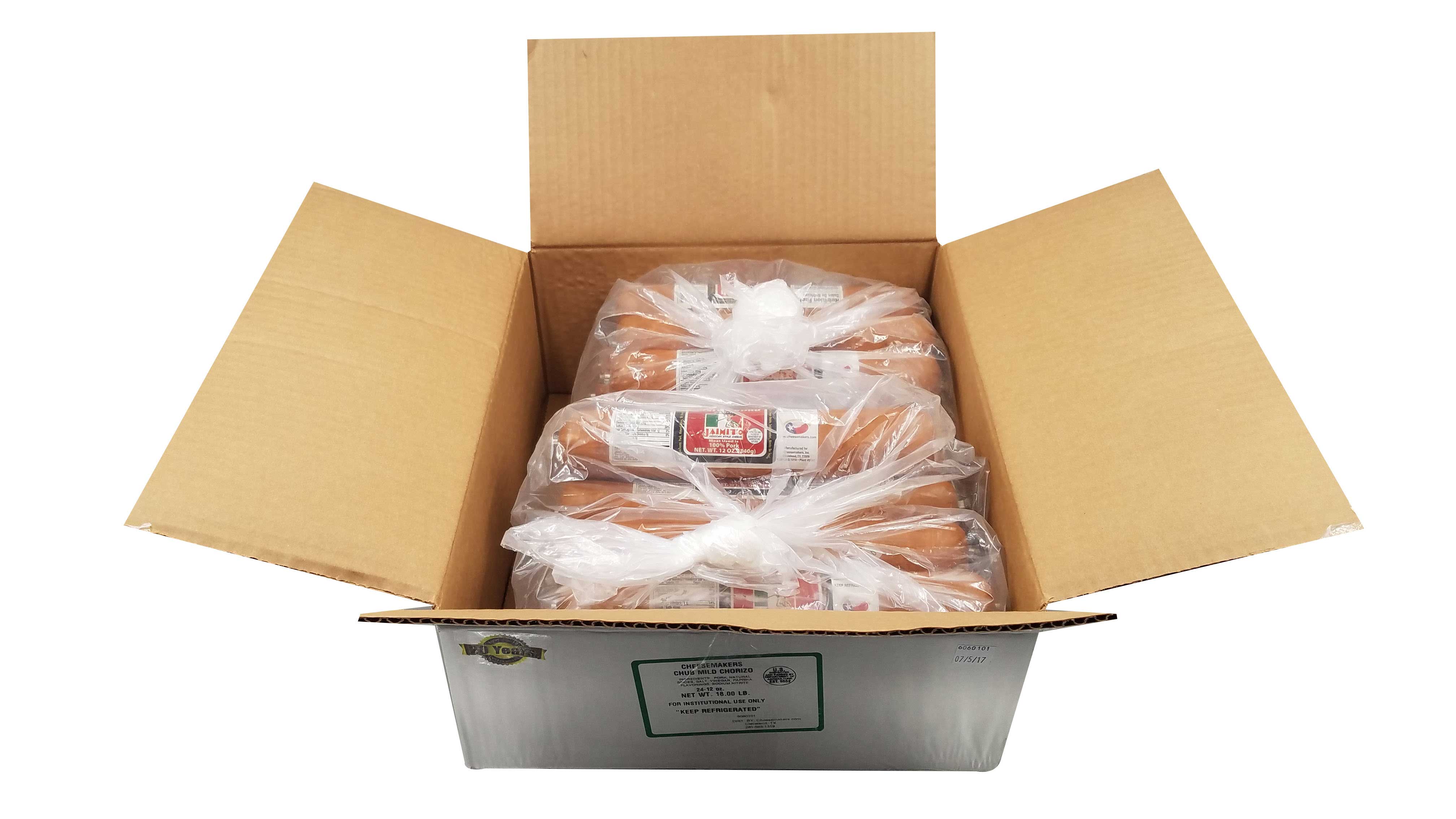 Cheesemakers Chub Mild Chorizo Cheese, 12 Ounce -- 24 per case.