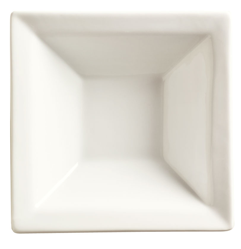 World Tableware Slate Porcelain Ultra Bright White Square Fruit Bowl, 5 Inch -- 36 Per Case