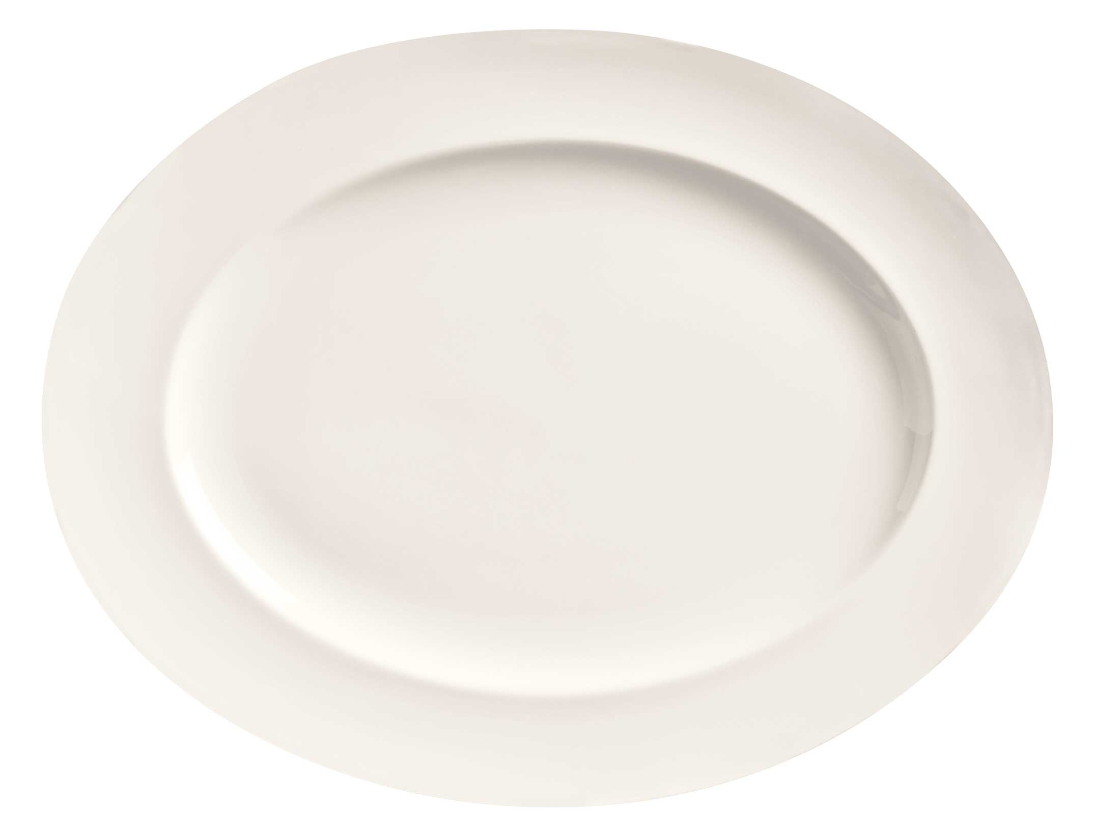 World Tableware Basics Collection Medium Rim Porcelain Bright White Platter, 13.25 X 10.25 Inch -- 12 Per Case