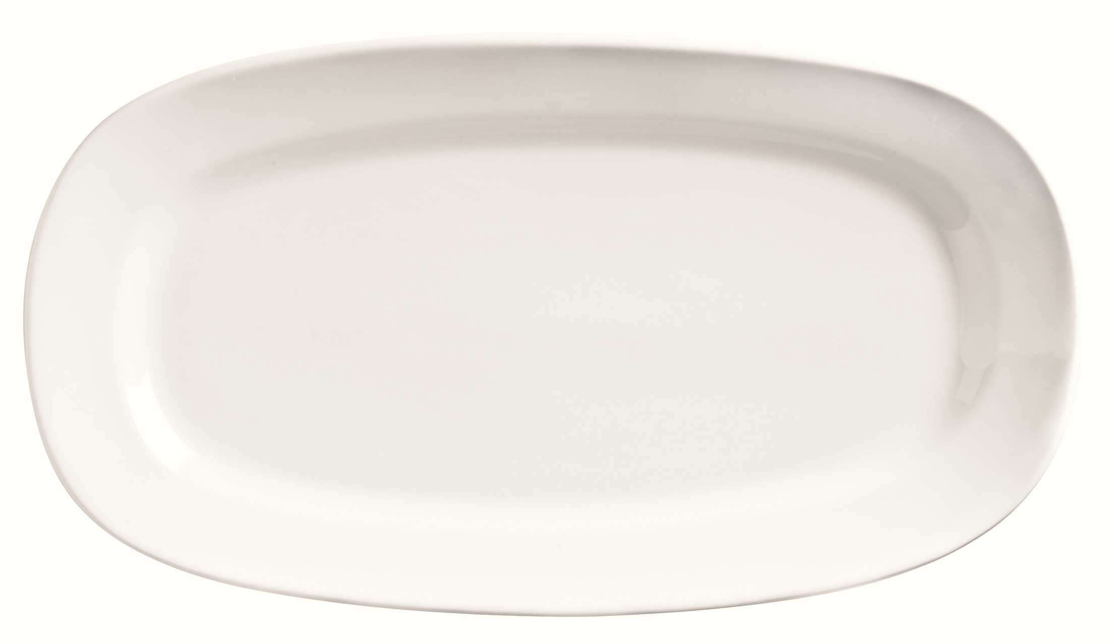 World Tableware Basics Collection Porcelain Bright White Racetrack Platter, 14 X 7 5/8 Inch -- 12 Per Case