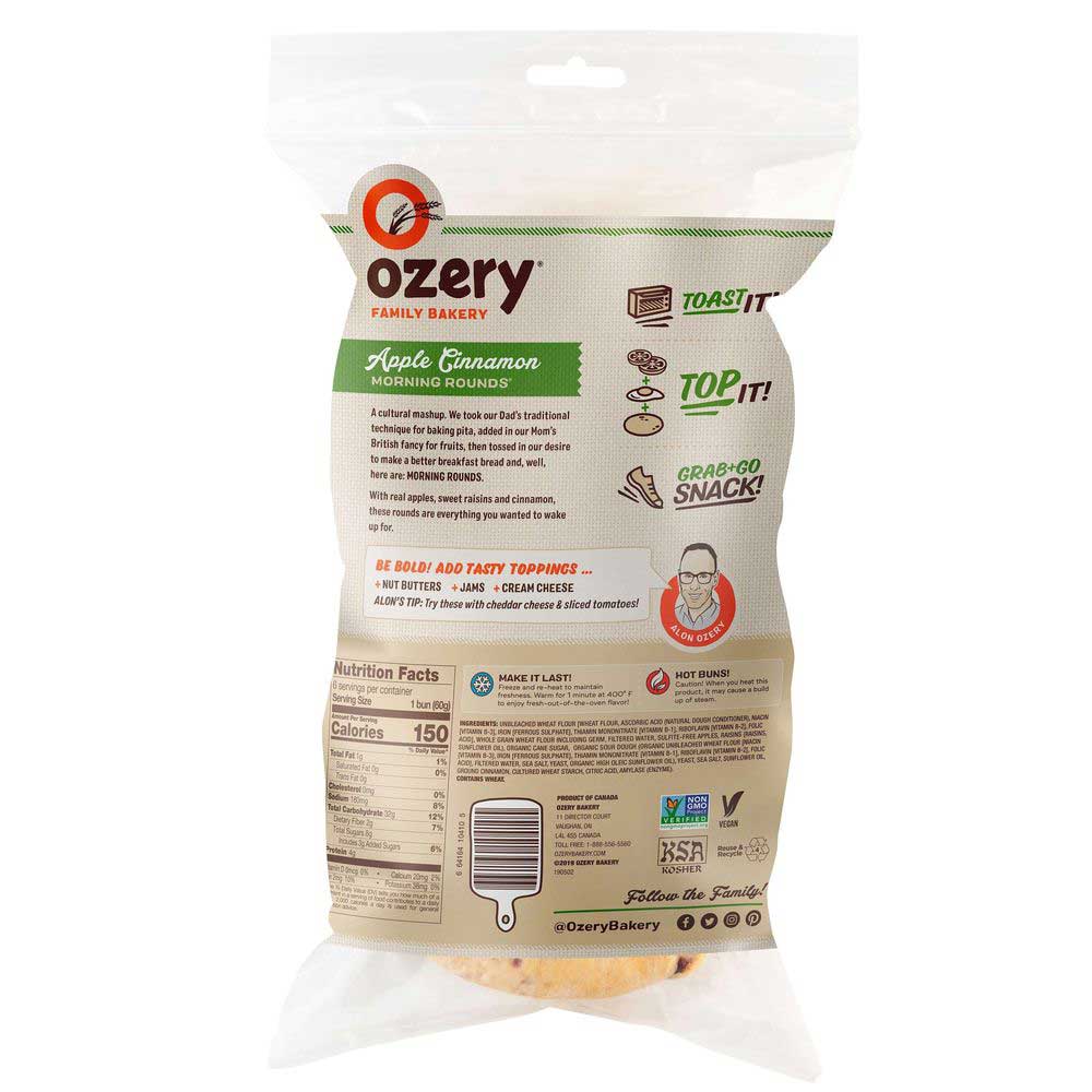 Ozery Bakery Apple Cinnamon Morning Rounds, 12.7 Ounce -- 6 Per Case