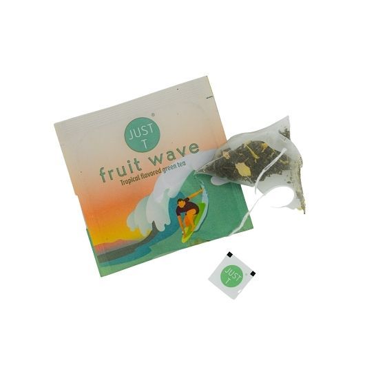 Just-t Fruit Wave Green Tea, Pyramid Box, 20 Count -- 6 Per Case